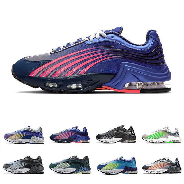 

blacks greys tn plus 2.0 mens running shoes bright neon valor highlighted in blue and pink men women trainers sports sneakers, Black