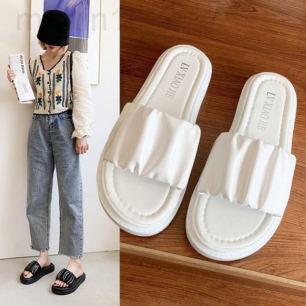 

slippers designer one line slippers for women to wear in summerzibx, Black