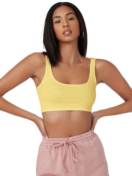 

solid crop tank z8ji#, White