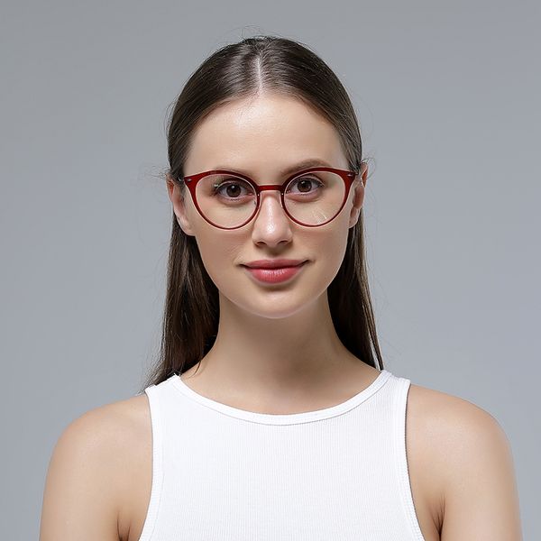 Sonnenbrille für Damen, WackSaria, transparente Gläser, bunter Rahmen, Katzenaugenform, rhombischer Kunststoff, Sport, Outdoor, Retro, klassischer Stil, mit Box