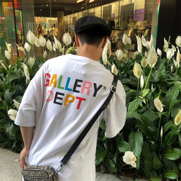 

gallerydepts designer shirt summer color printed short sleeve men's and women's t-shirt, White;black