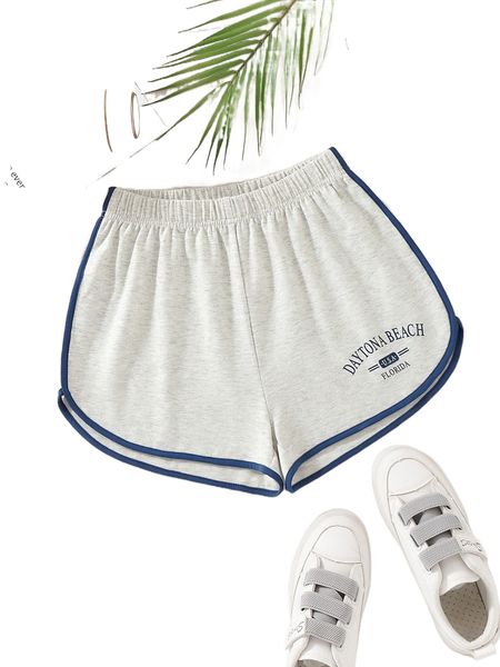 

contrast binding letter track shorts u9ri#, White;black