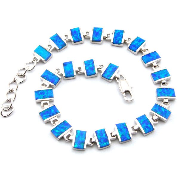 

stock blue opal bracelet amethyst stone opal jewelry, Silver