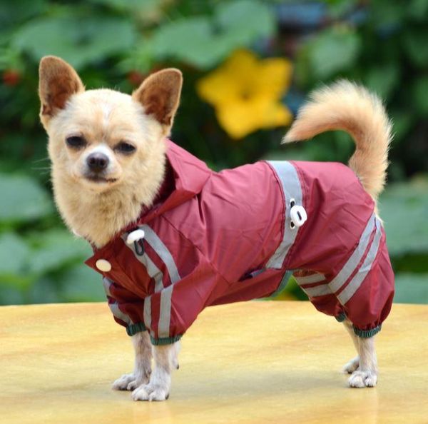 Vestido de cachorro de vestuário de vestuário de vestuário de pelúcia para cães de pet -papelot roupas de estimação de um pé médio de um pé de poncho reflexo de poncho