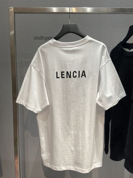 

balencaigass t shirts shirts 2022 designer t mens fashion high version 21ss front back alphabet printing ins couple os t-shirt short sleeve, White;black