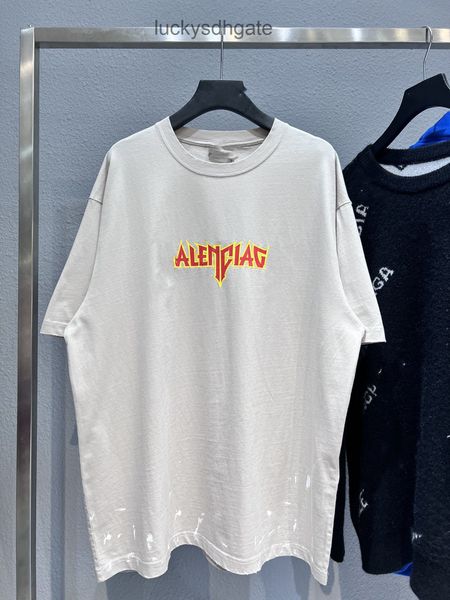 

2022 brand classic blac t shirt and polo shirts home b right ceiling couple paris men's and women's same lightning letter pure cot, White;black