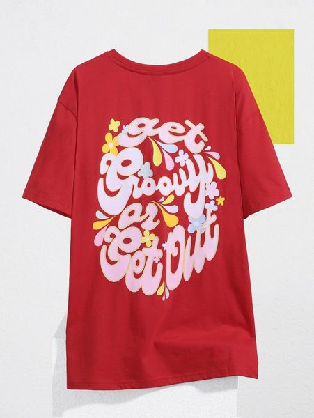 

x alexandra five floral & slogan graphic tee w7rf#, White