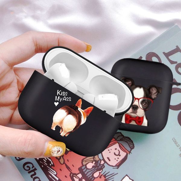 Coscões de fone de ouvido fofos de cachorro de cachorro cartoon casas de fones de ouvido para aipods 1/2 pro 3 tpu mole case de atacado mais barato