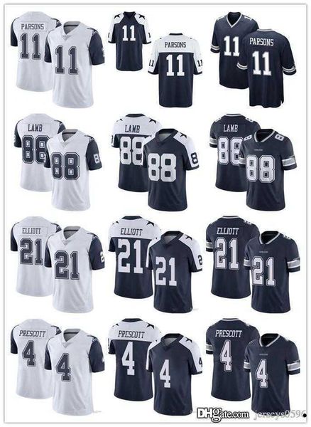 

men women youth dallas''cowboys''jersey 4 dak prescott 11 micah parsons 21 ezekiel elliott 88 ceedee lamb football jerse, Black;red