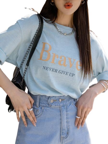 

dazy slogan graphic drop shoulder tee n88y#, White