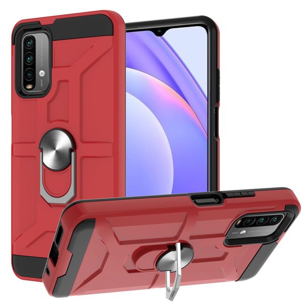 Custodie con armatura antiurto ad anello magnetico in metallo per Redmi 9 Power Note 9 4g Tpu Hard Back Protector