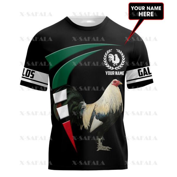 Nome personalizzato Personalizzato Farmer Rooster Stampato in 3D T-shirt di alta qualità Estate Girocollo Uomo Donna Casual Top 2 220704