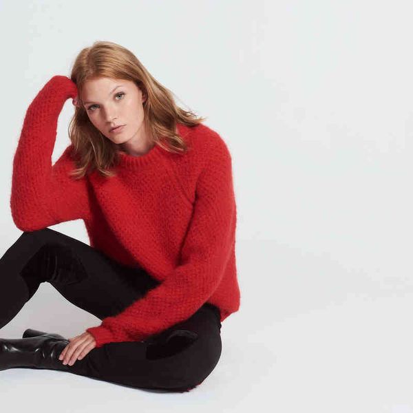 

women's sweaters fadan s's autumn and winter literary mohair sweater women's s27h 2-color, White;black