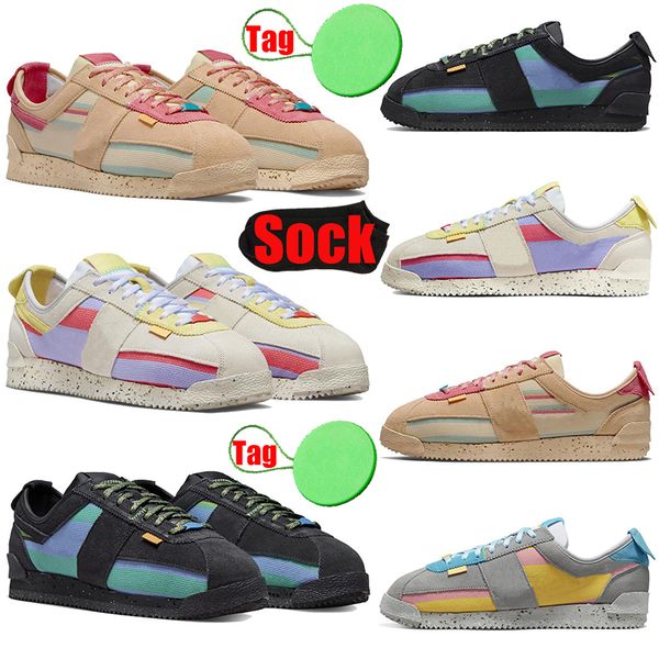 

union x cortez shoe union running shoes for men women cortezs off noir lemon frost sesame light smoke grey nylon mens trainers sports sneake