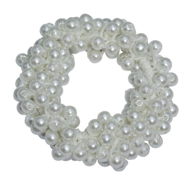 

to do hair band new fashionable sweet contracted pearl bracelet with small pure and fresh temperament ins woven elastic bracelet, Golden;silver