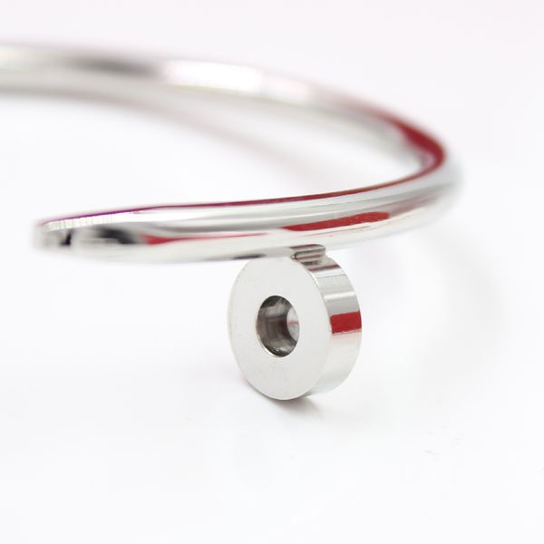 

order mixed colors classic cuff nail bracelets designer bangle luxury jewelry women stainless steel gold silver rose never fade not allergic, White