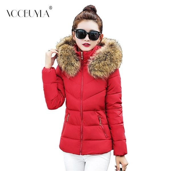 

parka women's down jacket snow wear wadded jacket female autumn winter women cotton-padded hooded outerwear winter coat 3xl 201126, Black
