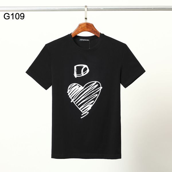 

dsq phantom turtle 2022ss new mens designer t shirt paris fashion tshirts summer dsq t-shirt male 100% cotton 1171, White;black