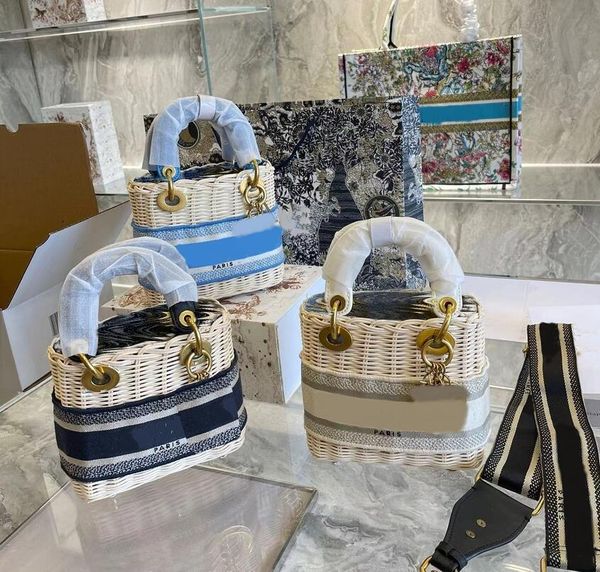 

fashion rattan plaited totes summer beach shoulder bag straw bags casual women wicker woven handbags lady buckets bag travel vacation messen
