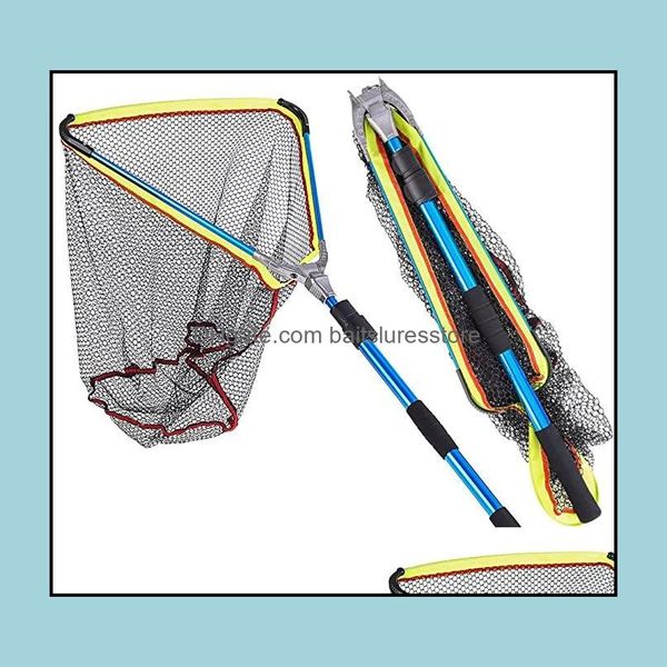 

fishing accessories sports outdoors landing net with telesco pole durable strong safe catch handle for kids men women drop delivery 2021 c