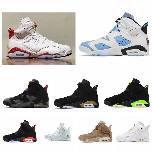 

mens jumpman 6s basketball shoes unc electric green carmine infrared midnight navy jorden designer casual shoes tech chrome gatorade sports
