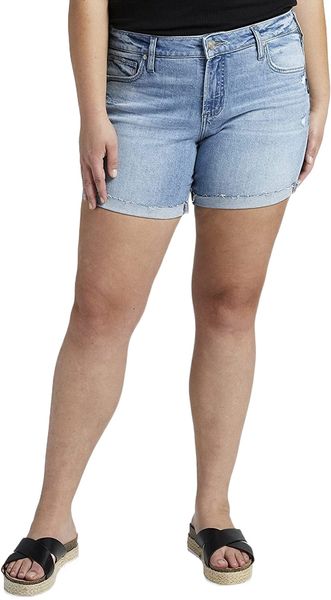 

jeans co. women's plus size boyfriend mid rise short j5ck#, White;black