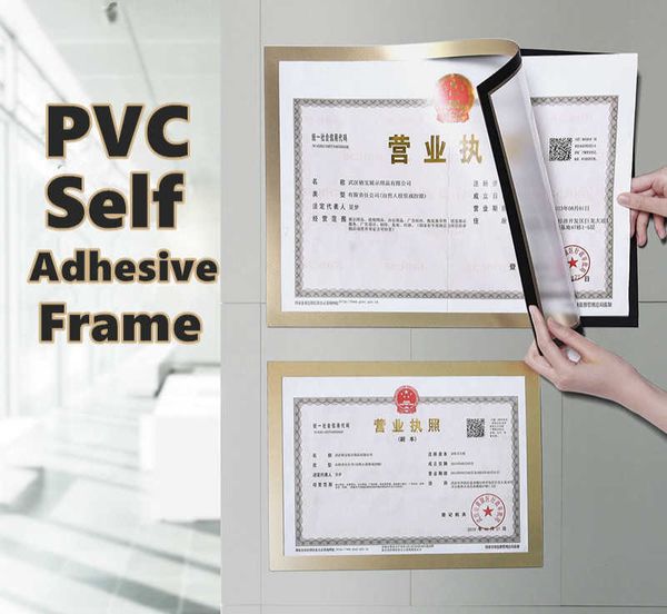 

selfadhesive magnetic a4 frame wall mounted pvc poster display board picture frame sign holder