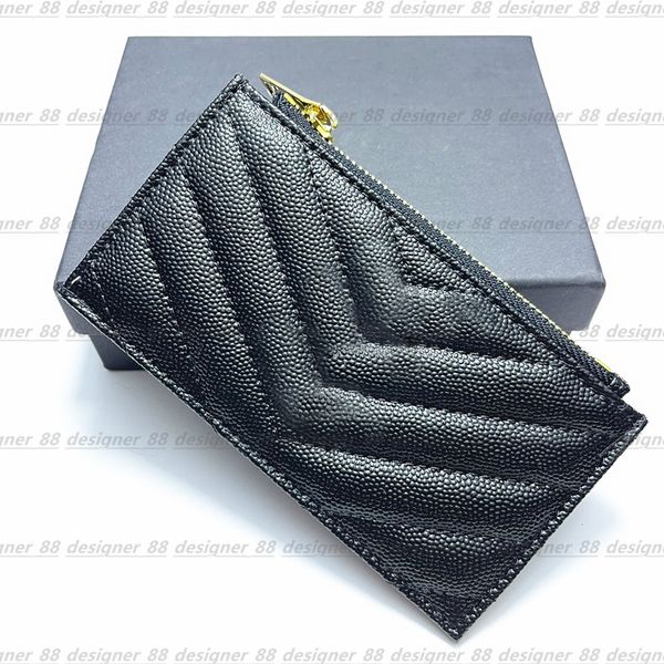 

genuine leather purse card holder wallet men famous women's holders luxurys designer single coin black lambskin men wallets key pocket, Red;black