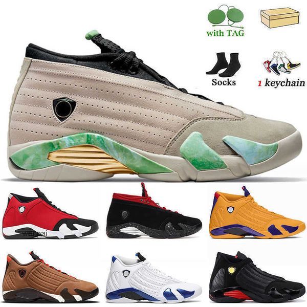 

jumpman 14 14s aleali may fortune basketball shoes fashion og trainers university gold thunder red lipstick white black winterized og design