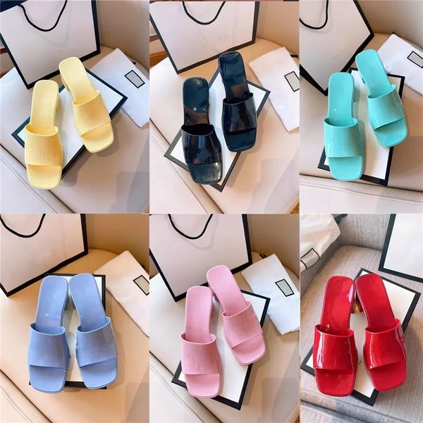 

brand women slippers 8 colors high heels summer shoes woman platform slides open toe sandals female leisure beach flip flops, Black