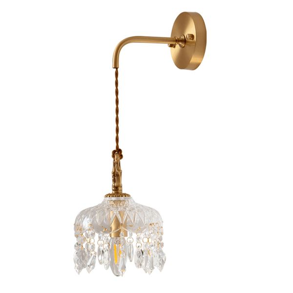 

european classical bedroom living room background wall lamps modern home led lighting palace crystal wall light french simple aisle staircas