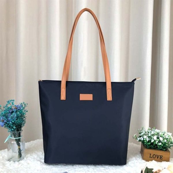 borsa tote leggera shopping bag panno di nylon una spalla Oxford Canvas borsa grandi borse da donna semplice pendolarismo myy M43986