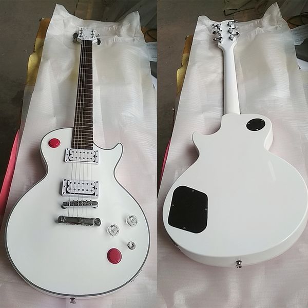 

customized white electric guitar