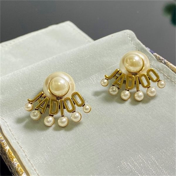 

86% off factory shopdejia fan pearl female silver needle anti allergy high version female 34, Golden