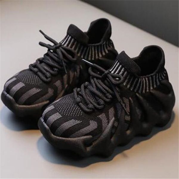 

new fashion children shoes boys girls sneakers toddler little big kids trainers designer shoes knit socks sport shoe, Black