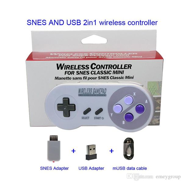 

new game console with wireless controller joystick gamepads for nes snes super nintendo classic mini wireless accessory