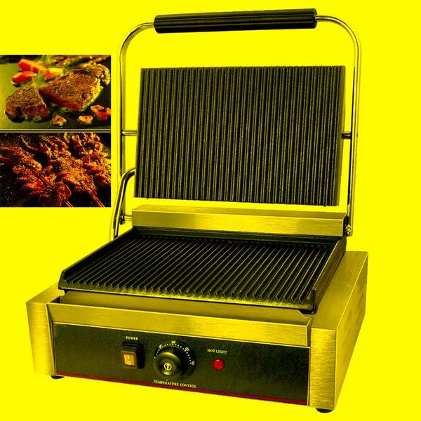 Fabricantes de pão Jamielin Sandwich Electric Sandwich Press Panini Grill/ Machine/ Panini Single Contact Grill Toaster 110V 220vbread