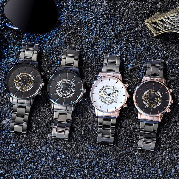 

reloj hombre 2022 men's fashion business watches men casual calendar clock male stainless steel quartz watch o, Slivery;brown