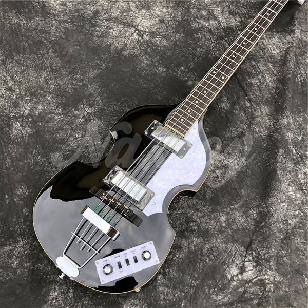 German Hardwares Hofner Black4 Corde Basso elettrico Flame Maple Hollow Body 500-1 Vintage CT Violino BB2 Basso Chitarre