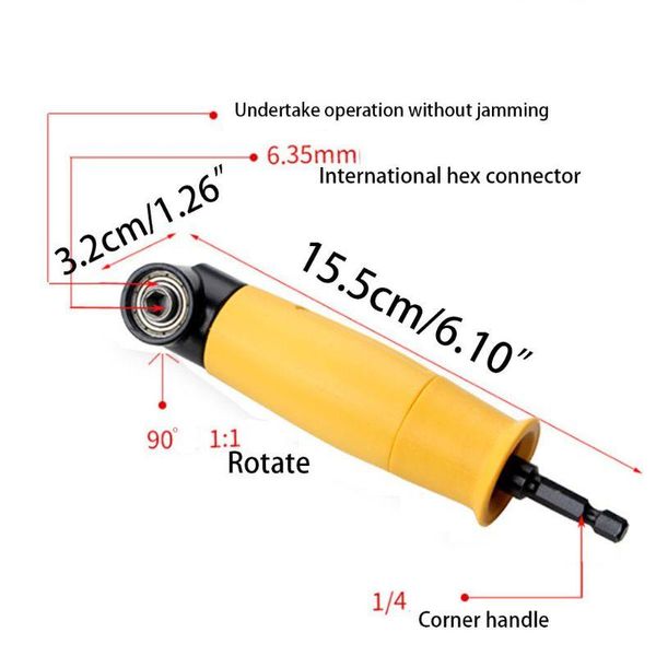 El Aletleri Derecesi Dik Açılı Matkap Aynıgar Evrensel Bit Sürücü Köşesi Elektrik Güç Kablosuz Adaptör Tornavida Bahçesi
