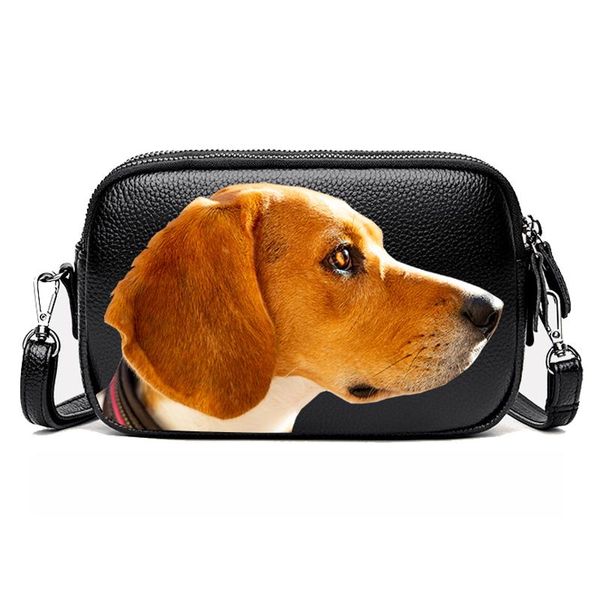 Akşam çantaları 2022 mini çanta kadın moda ins orijinal deri messenger çanta çantası basit stil crossbody köpek baskısı