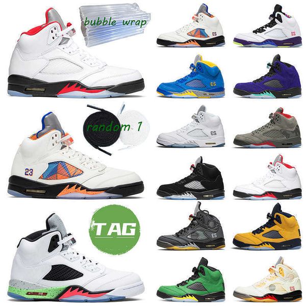 

jumpman 5 men basketball shoes 5s camo 3 sail metallic white cement alternate oregon international flight mens trainer sports sneakers, Black