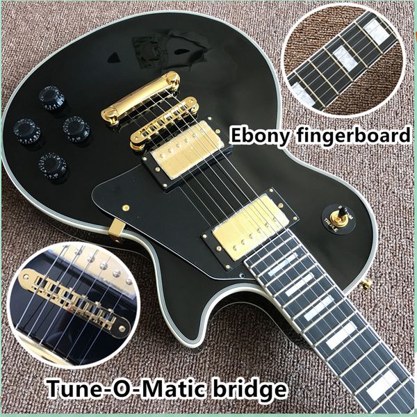 

new arrival electric guitar with ebony fingerboard and gold color hardware