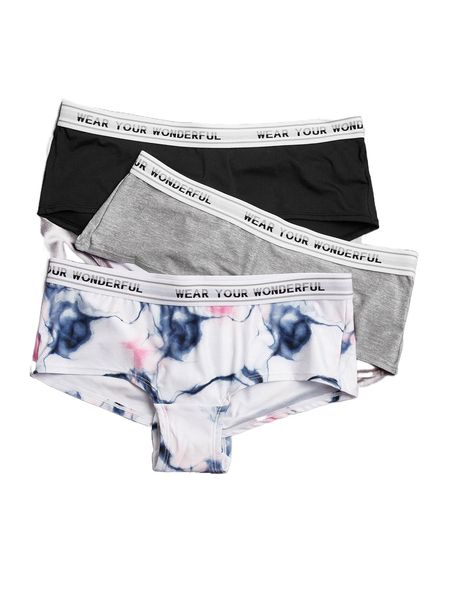

3pack tie dye panty l5ac#, Black;red