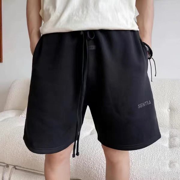 

new summer men's and women's shorts designer ess casual knee length sports fashion men beach pants letter print reflective shorts, White;black