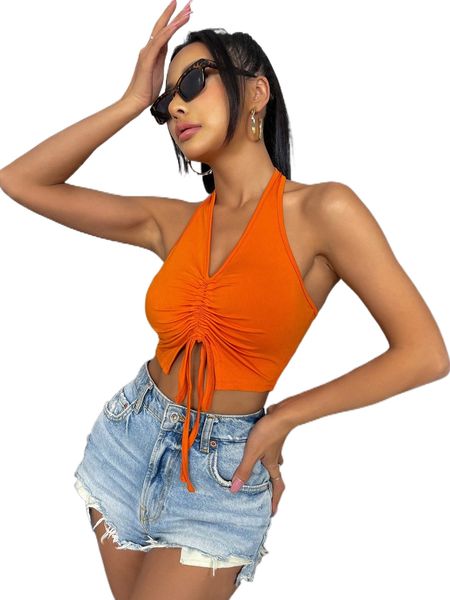 

drawstring knot halter g4yw#, White