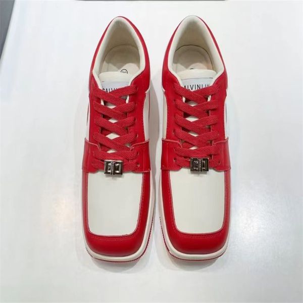 

the latest net red lovers sports shoes burst series lovers square head color leisure sneakers