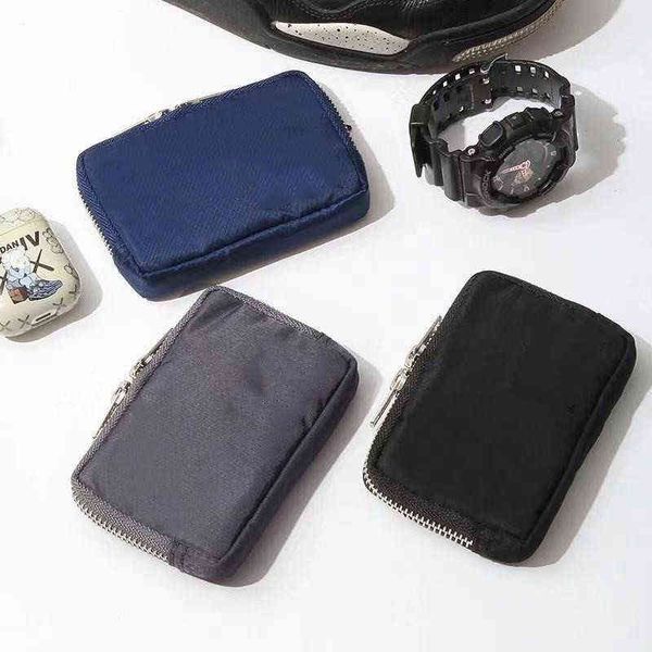 Pursa de moeda de carteira japonesa Pursa pequena porta -cart￣o nylon pano juvenil bolsa masculina ￠ prova d'￡gua bolsa pequena H220422