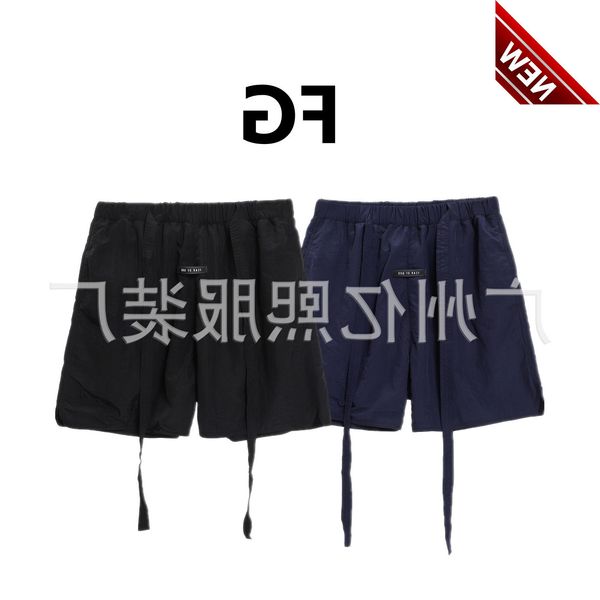 

50% off discount fg ess double thread american waterproof double-layer high street ribbon beach pants with men's and women's short, White;black