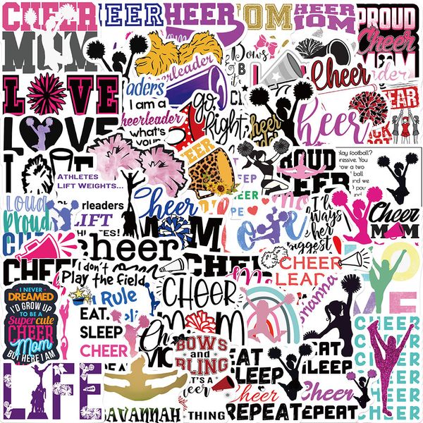 New Sexy 50pcs desenho animado líderes de torcida Cheer grafites adesivos Diy Fridge Laptop Laptar Guitar Maganete